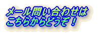 メール問い合わせは こちらからどうぞ！